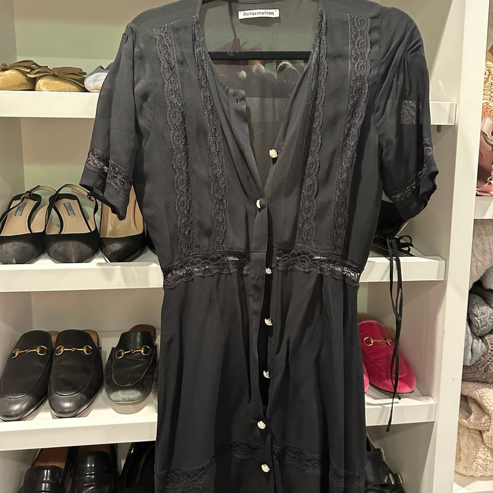 Reformation Black Mini Dress